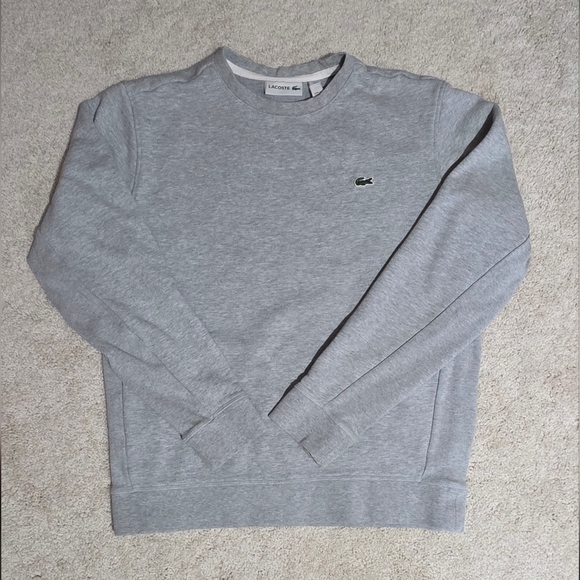 Lacoste Men's Light Gray Crewneck Sweater - Picture 1 of 10
